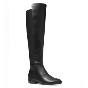 Michael Kors Bromley Over The Knee Black Leather Boots Size 9